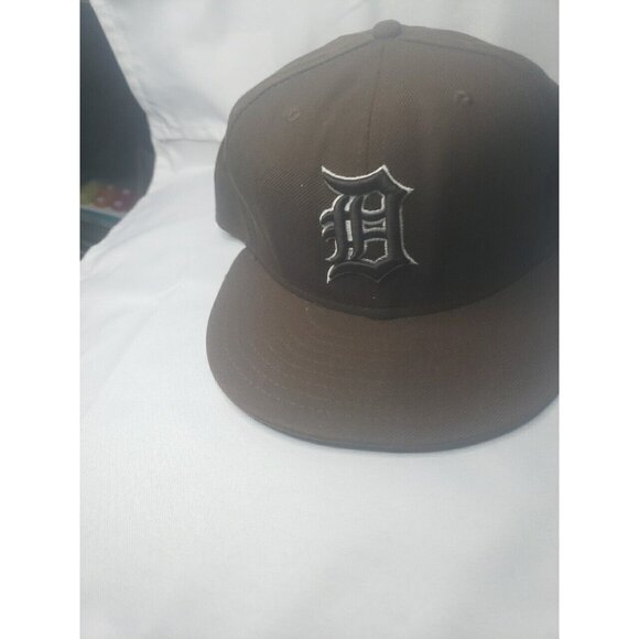 Detroit Brown Hat Cap New Era Size 7 1/2 Fitted 59Fifty MLB Baseball - Picture 7 of 16